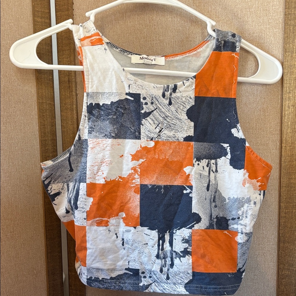 FINAL MARKDOWN Modify T Colorful Patchwork Tank Top Junior Medium